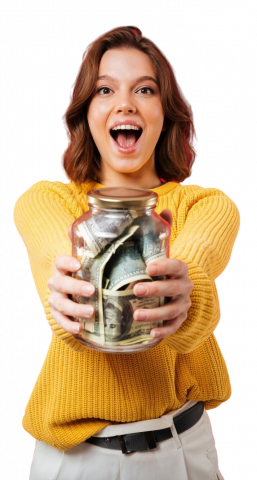 retrato-mujer-emocionada-mostrando-tarro